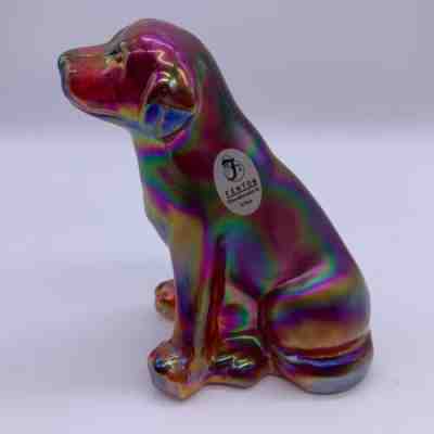 Fenton Art Glass Red Amberina Carnival Lab Puppy Dog Figurine 5085 UR