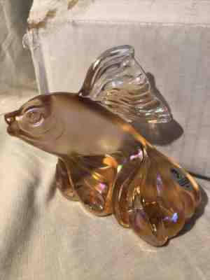 Fenton fish glass messenger #1163 5276sx NO ORIGINAL BOX