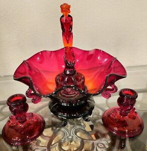 Fenton Ruby Nymph 6 Piece Set Stunning