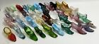 Lot Of 40 Fenton, Mosser & Boyd Glass Slippers/Shoes Painted Ones Signed