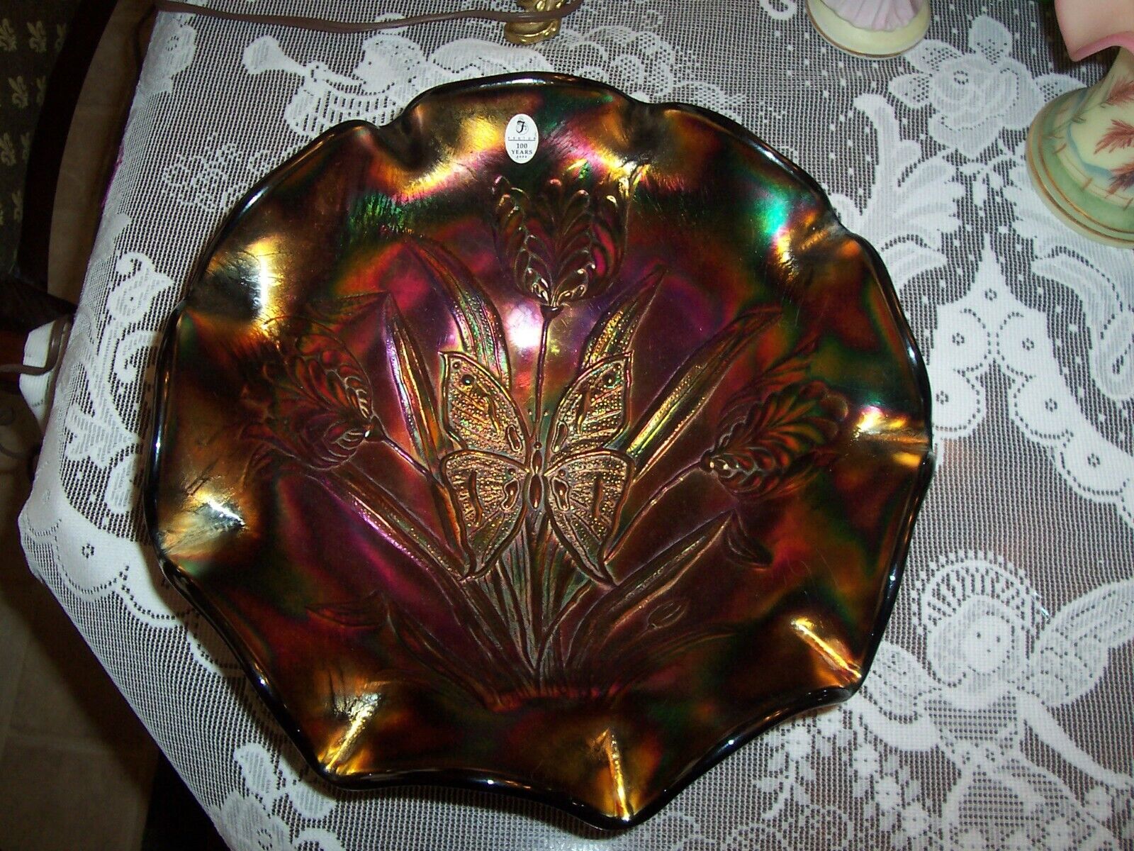 Rare And Collectible Fenton Art Glass : Carnival Butterfly Value