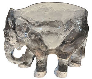 Rare Fenton Glass 1929 Elephant Flower Bowl Planter In Crystal #1618