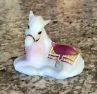 QVC LE Fenton Glass Horse Foal Figurine - Blue Burmese - Painted English Saddle