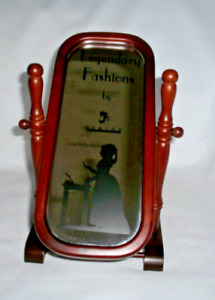 Fenton Legendary Fashions Swivel Wood Mirror Advertising Fenton Collection