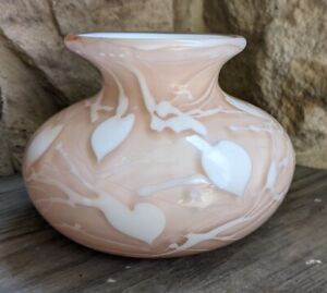 Fenton UNIQUE Signed Dave Fetty Hanging Hearts VASE