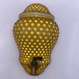 Rare Fenton Lavabo Hobnail Amber Cased Glass Wall Fountain