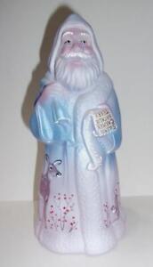 Fenton Glass Rose Christmas Santa Claus Figurine Deer & Bunny LE #20/51 Spindler