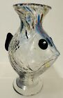 FENTON GLASS DAVE FETTY FISH MADE AT FENTON FACTORY SIGNED 1999