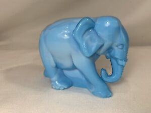 Top Fenton Blue Slag Working Elephant