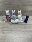 New Listing(9) Fenton Art Glass Cats Some Signed One Glows Paperweight Custard Lot