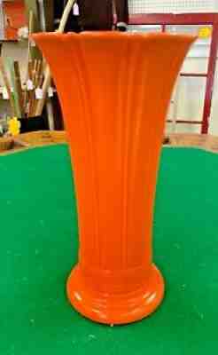 1930's VINTAGE RED FIESTA Fiestaware 12" FLOWER VASE *MINT CONDITION*