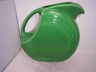 Vintage Fiesta Fiestaware MEDIUM GREEN ultra rare Disk Pitcher Very clean