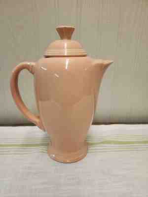 Vintage Fiestaware Apricot / Peach Coffee Server with Lid Excellent