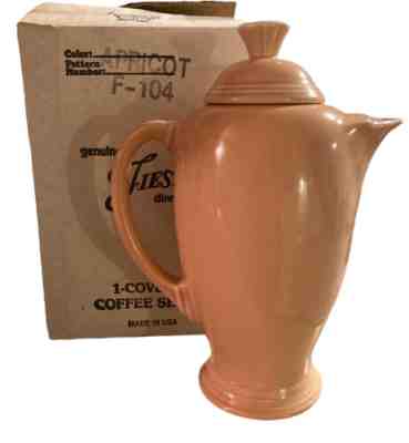 Fiesta NEW Apricot Covered Coffee Server/Coffee Pot~Fiestaware New In Box Peach