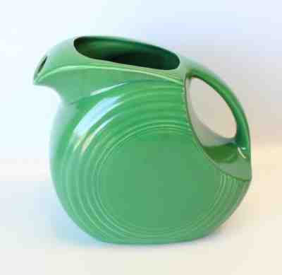 Vintage Fiesta Fiestaware Medium Green 7.5" Disk Pitcher Super Rare
