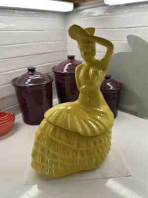 HTF New Fiesta Ware Dancing Landy Cookie Jar Sunflower- Retired