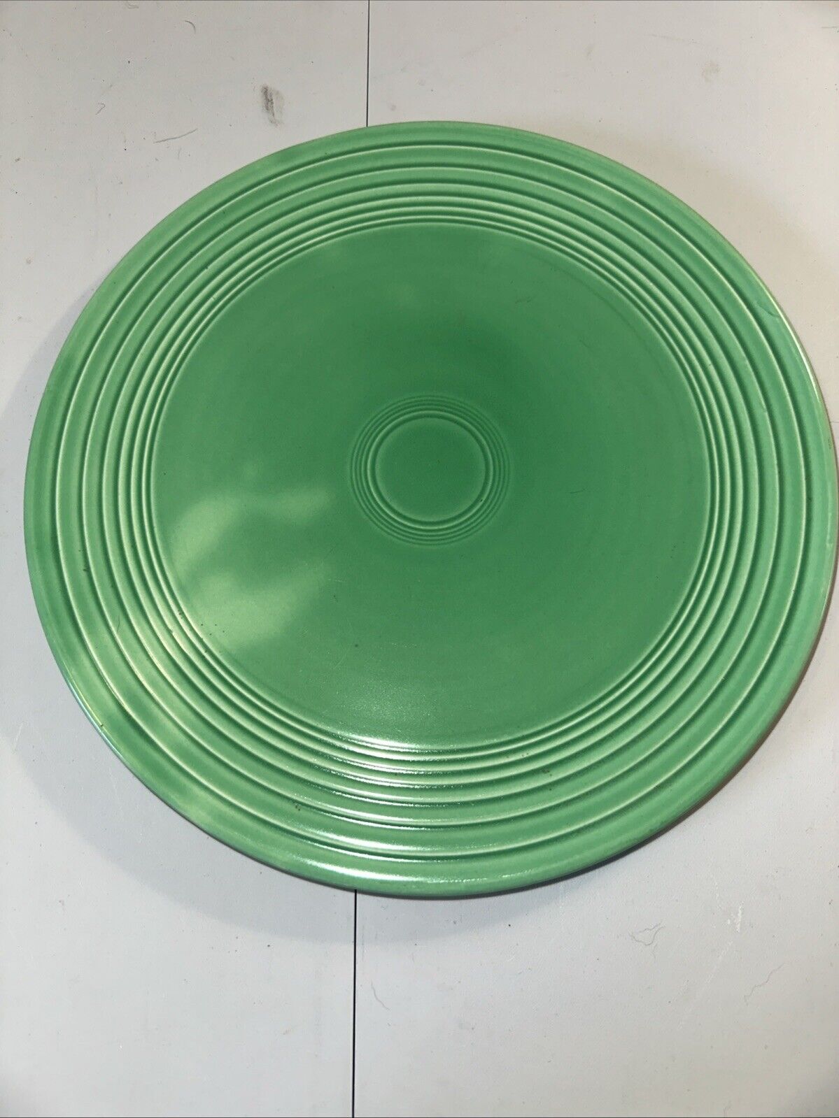 RARE Vintage (1936-37) Fiesta Light Green Cake Plate Very Good Used Condition