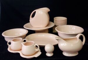 FIESTAWARE  Apricot Peach LOT OF 17 PIECES DISK PITCHER , BOWLS, PLATES ETC ??