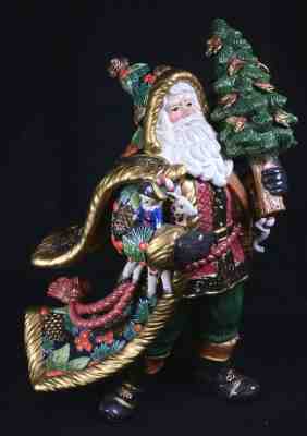 FITZ and FLOYD Holiday Pine CLASSICS Collection 20"H SANTA CLAUSE Figurine 