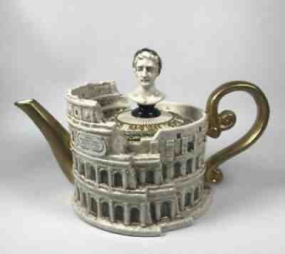 Vintage 1995 Fitz and Floyd Roman Colosseum Teapot