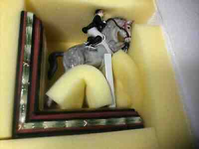 Fitz and Floyd Classics Equestrian Coll Jumping Horse & Rider Bookends 8-1/2â? H