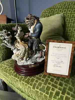 Giuseppe Armani Disney Beauty and the Beast Figurine Signed By Armani 196/2000