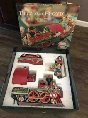RARE Fitz & Floyd Santa Express Cookie Jar Christmas Train 1951 Limited Edition