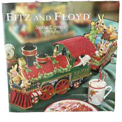 RARE Fitz & Floyd Santa Express Cookie Jars Christmas Train 1951 Limited Edition