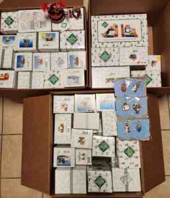 Charming Tails Mice Figurines & Lapel Pins Lot of 68 Total (For bellfroggie)