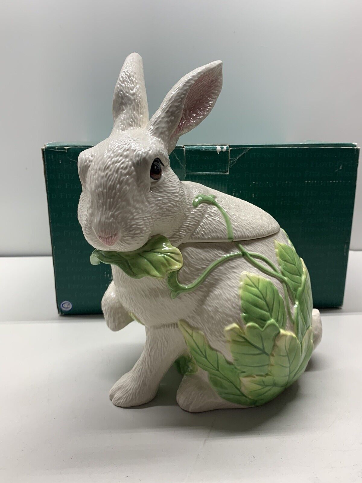 Fitz And Floyd Le Lapin Rabbit Bunny Cookie Jar Retired Rare