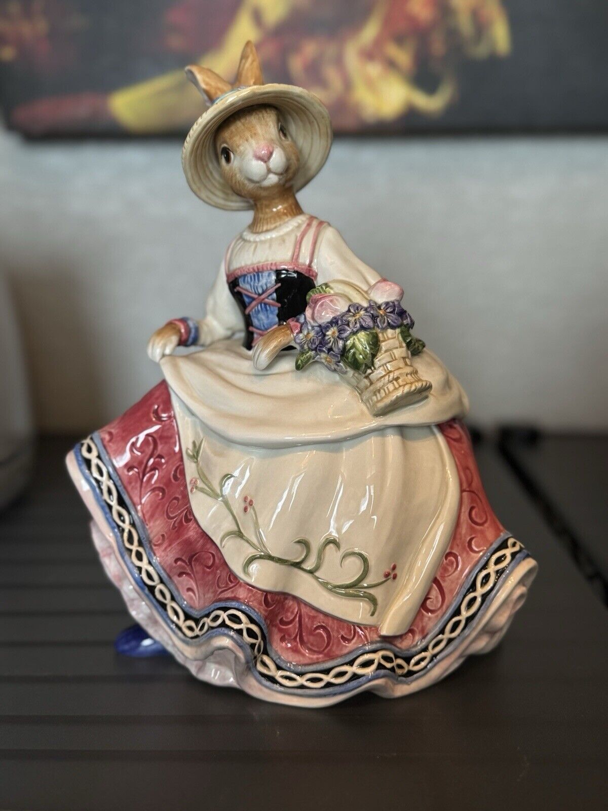 Fitz And Floyd Old World Rabbits Collection Cookie Jar | Rare Find