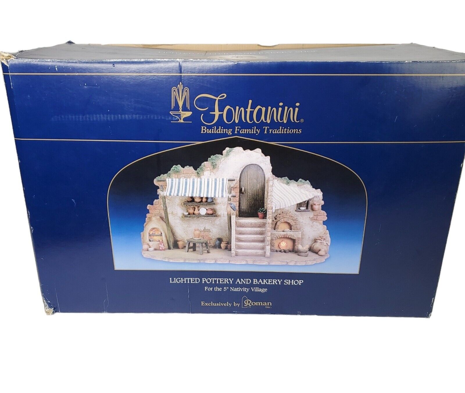 Fontanini Lighted POTTERY & BAKERY Shop #54638 Heirloom Nativity Village NEW