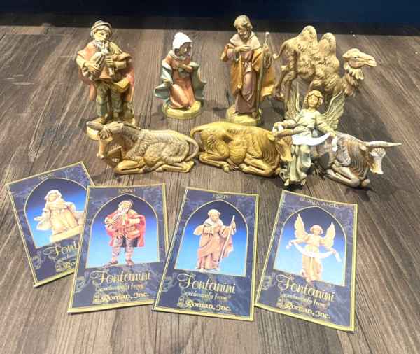 Fonatnini Nativity Set Figures Mary Joseph Cattle Camel Josiah Joseph Angel