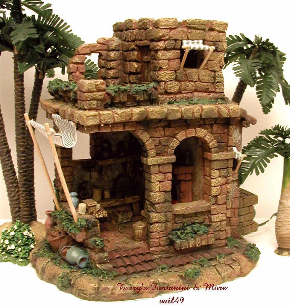FONTANINI ITALY 5" SERIES RETIRED WORKSHOP NATIVITY VILLAGE BUILDING 97058 GC