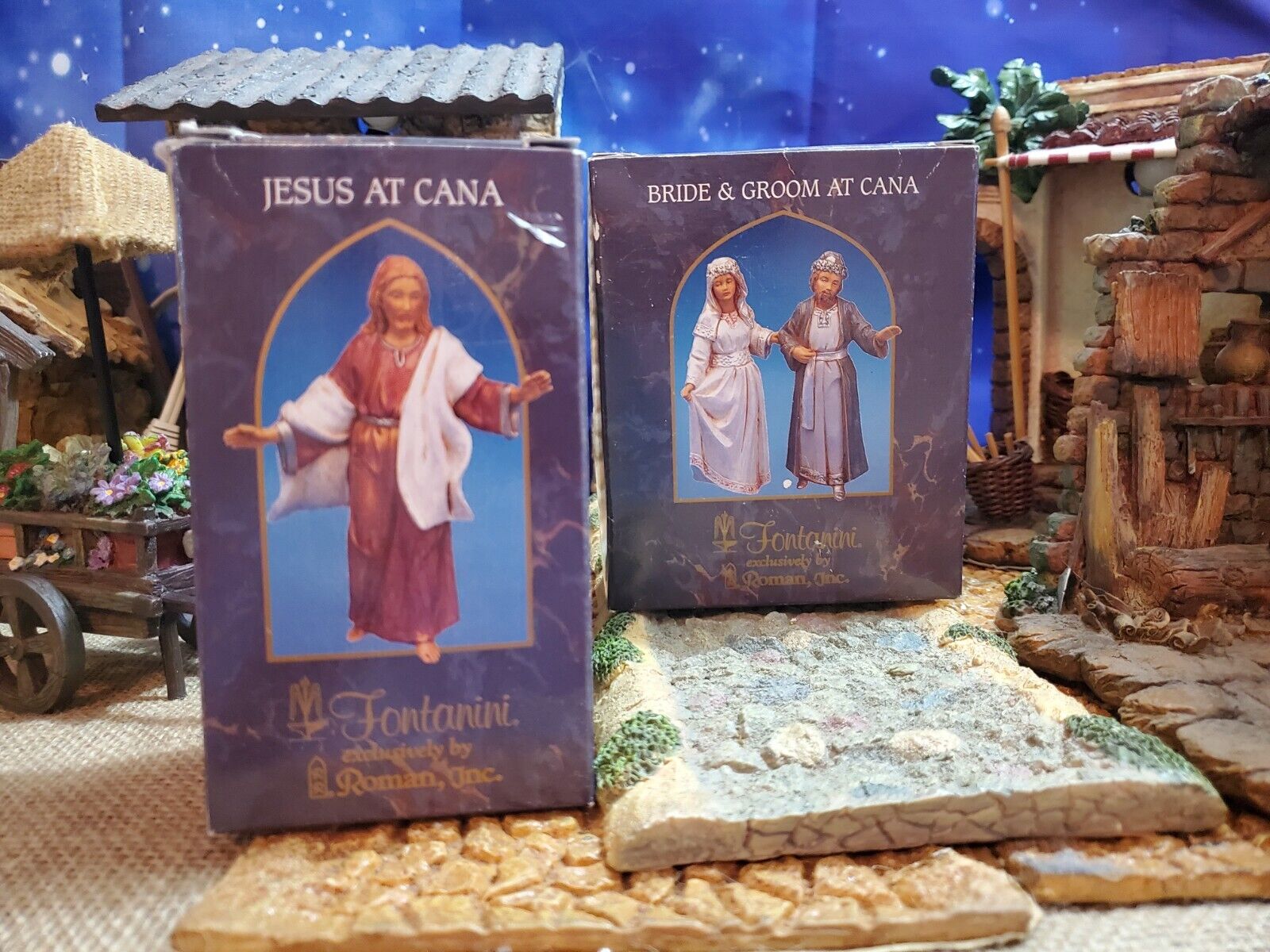 FONTANINI BRIDE & GROOM AT CANA &JESUS AT CANA  SET 5" Collection HEIRLOOM  RARE