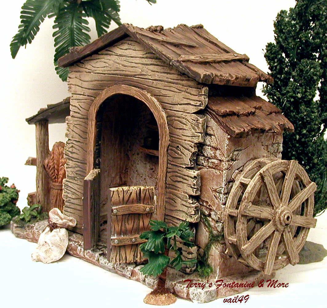 FONTANINI ITALY 5" LED FARMHOUSE NATIVITY VILLAGE BUILDING ACCESSORY 55601 NIB