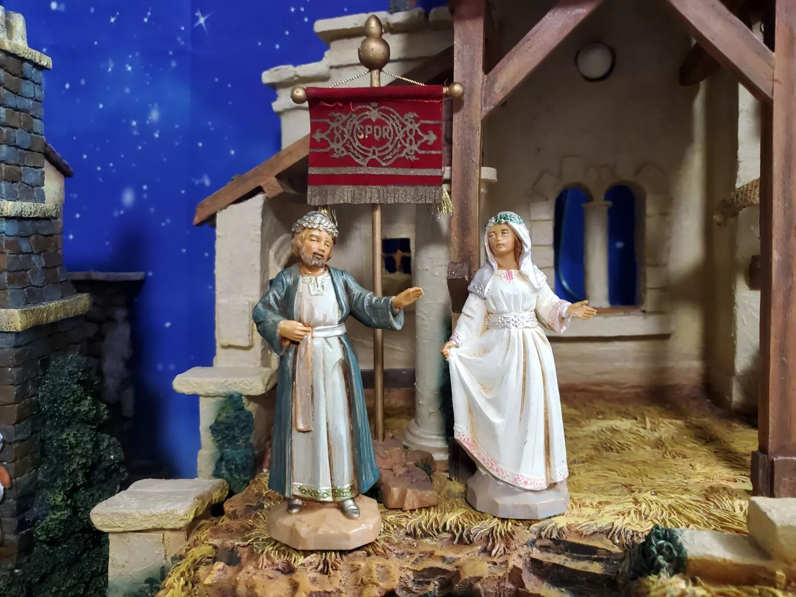 FONTANINI BRIDE & GROOM AT CANA LIFE OF CHRIST SET 5" Collection SIGNED RARE