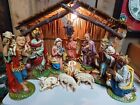 Vintage Italy Paper Mache 12" Scale 25” Nativity Set Fontanini Euromarchi?