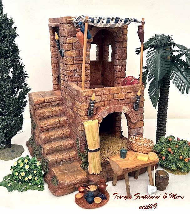FONTANINI ITALY RETIRED 5" 11PC NATIVITY VILLAGE INN w/ACCESSORIES 54501 GCIB