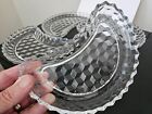 Set 4 Fostoria Glass #2056 American 7 1/2-in Crescent Salad Plate Dish PERFECT*