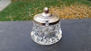 RARE FOSTORIA AMERICAN CRYSTAL JAM CONTAINER WITH LID ESPN