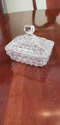 Fostoria Glass American - 2056, Soap Dish and Lid