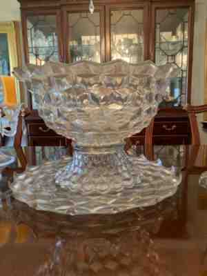 fostoria american punch bowl base  