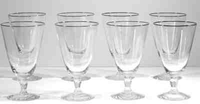 (Set of 8) Fostoria ENGAGEMENT PLATINUM Iced Tea Glasses