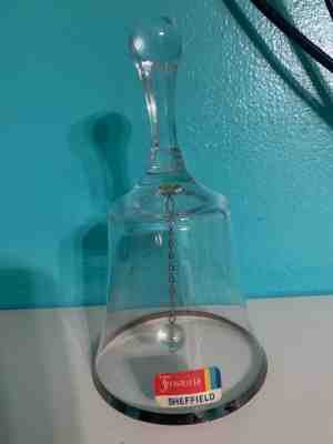 FOSTORIA SHEFFIELD GLASS BELL PRISTINE CONDITION BEAUTIFUL ONE OF A KIND