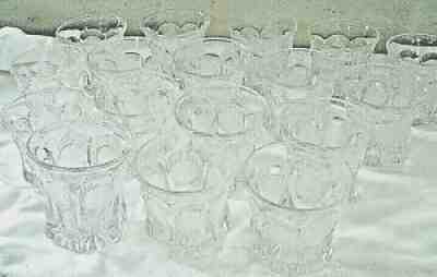 RARE, EXCELLENT Vintage Fostoria Coin Glass Clear Highball Glasses Lot of 17