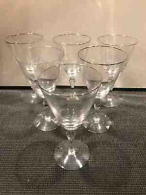 6 FOSTORIA ''ENGAGEMENT'' WATER GOBLETS 7''