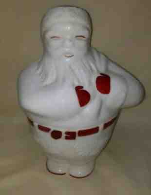 VINTAGE FOSTORIA MILK GLASS CHRISTMAS SANTA JAR RARE $39.99