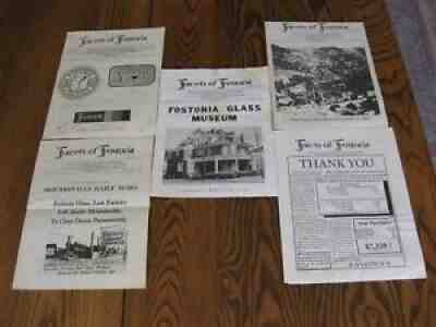 5 VTG FACETS OF FOSTORIA Glass Publications 1981-1993 Labels Factory Closing