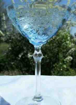 FOSTORIA AZURE BLUE JUNE ETCH 6